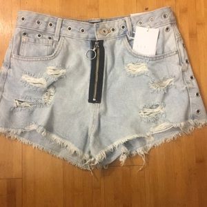 Zara TRF Demin Jean Shorts